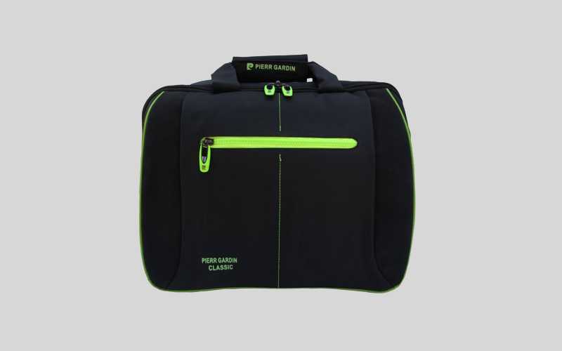 کیف لپ تاپ pierr gardin؛ برزنتی ضد آب مقاومت بالا دارای زیپ فلزی