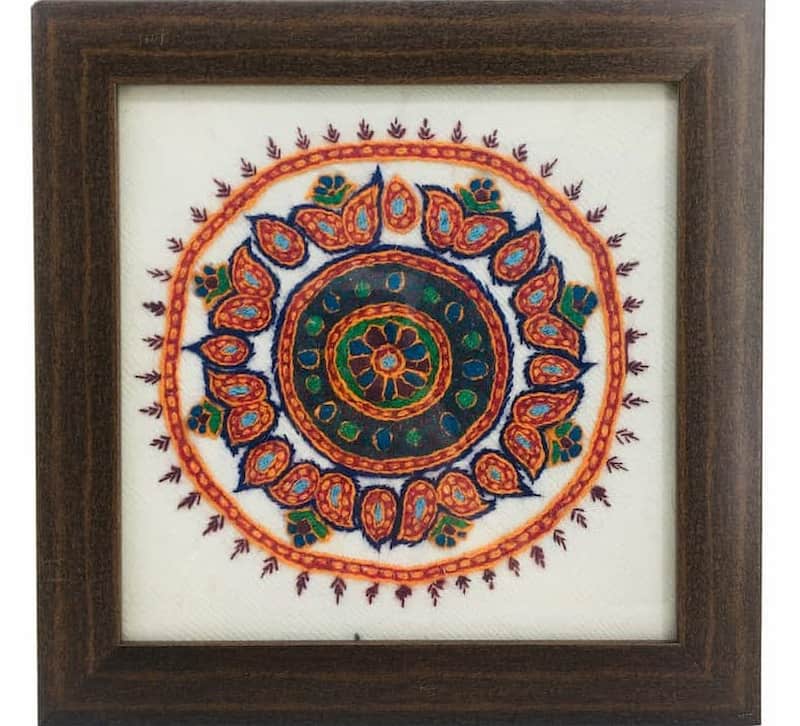 تابلو سوزن دوزی قدیمی؛ بلوچی ترکمنی طرح زیبا سنتی