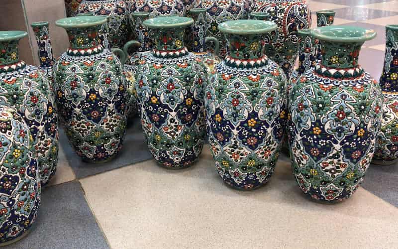 گلدان میناکاری اصفهان اصیل هنر؛ جنس مسی مقاوم تولید Esfahan