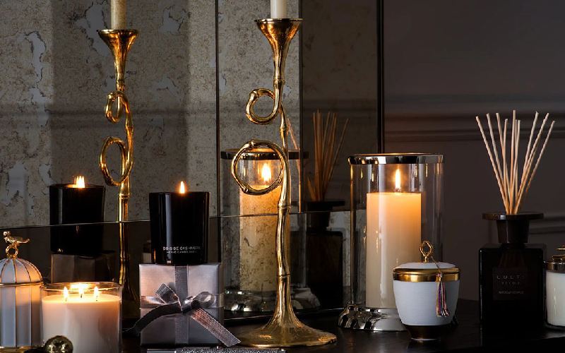 جاشمعی تزیینی؛ پایه بلند کوتاه کریستالی چوبی فلزی مقاومت بالا