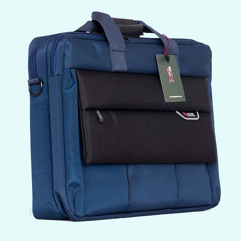 کیف لپ تاپ alfex؛ برزنت مشکی دارای ضربه گیر دسته مقاوم