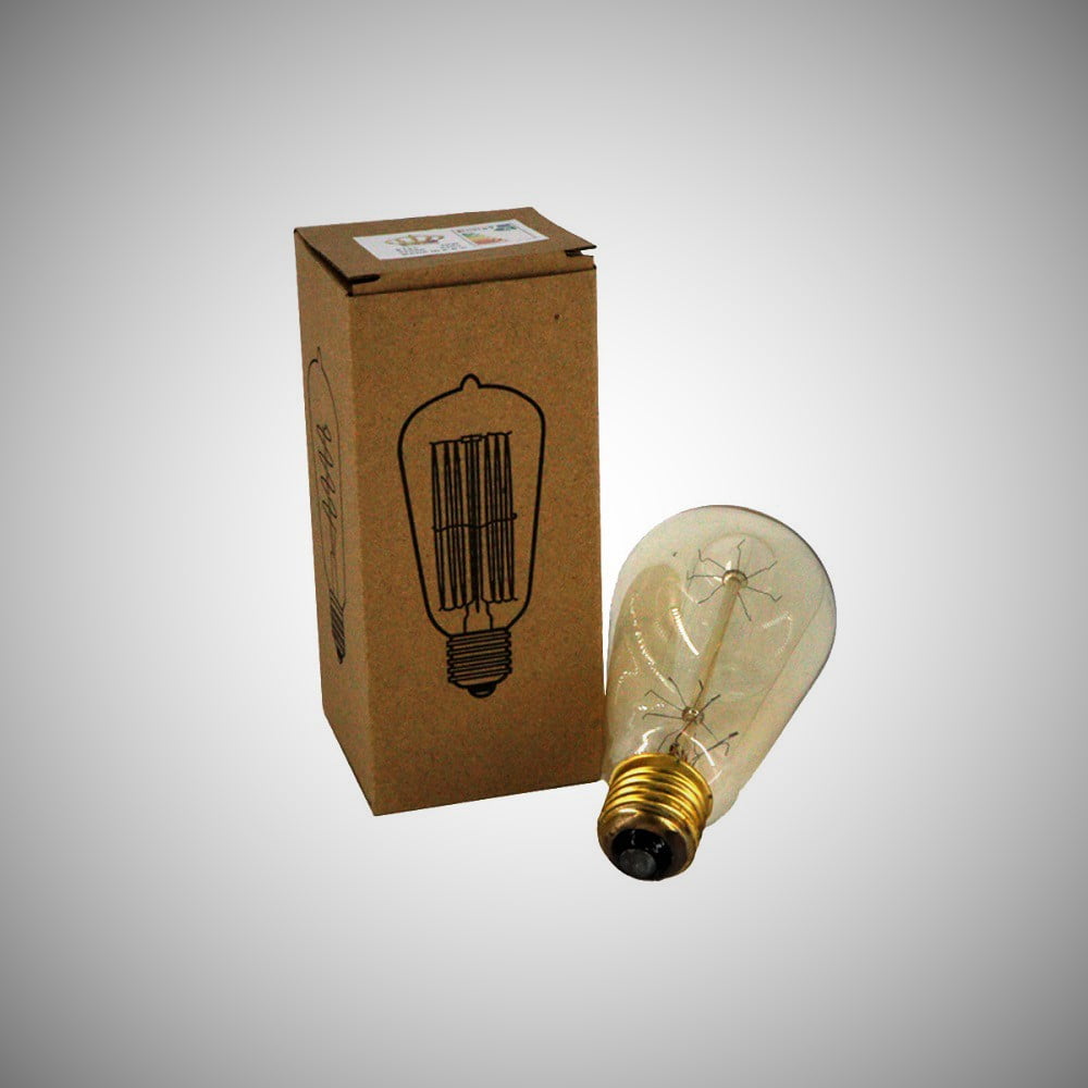 لامپ ادیسونی 40 وات؛ حبابی رنگ دودی شفاف مناسب نورپردازی محیط