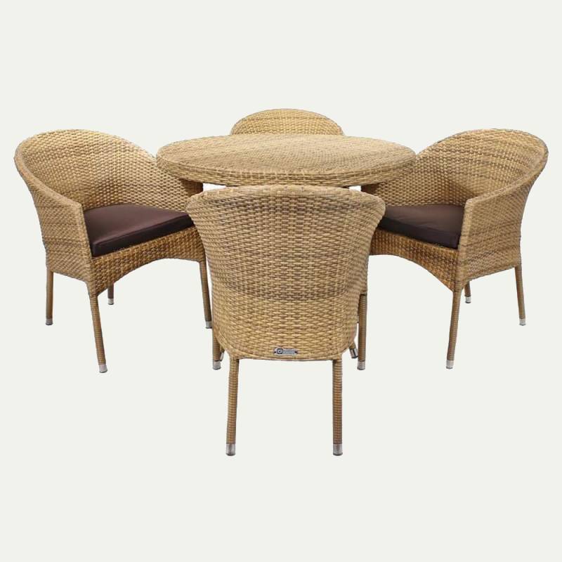 صندلی حصیری فضای باز؛ الیاف مصنوعی چوبی پایه فلزی پلاستیکی chair