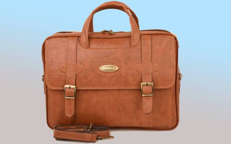 کیف اداری چرم گاوی؛ دوشی دسته دار جنس چرم طبیعی Bag