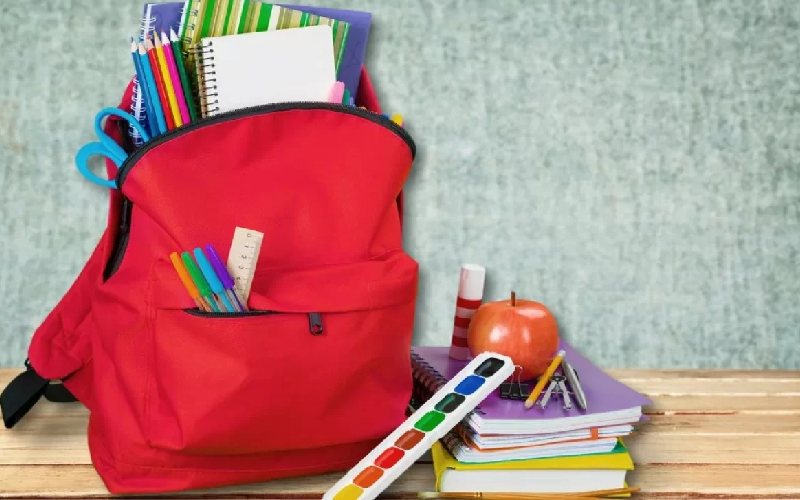 کیف مدرسه شیک؛ بنفش زرد صورتی آبی 3 جنس لی کتان برزنتی