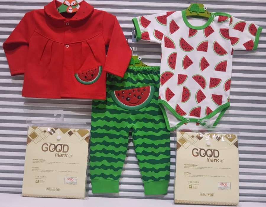 لباس بچه گانه شب یلدا؛ تریکو طرح نمدی مناسب کودکان 7 ماهه