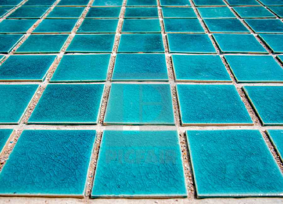 كاشي استخري البرز (سرامیک) شیشه ای سنگی رنگ فیروزه ای سفید سایز 2*2 3*3