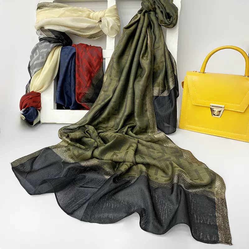 شال لمه ترک (روسری) نخی ساده مناسب مهمانی مجالس Shawl