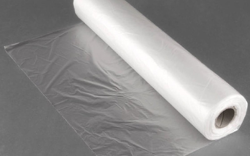 کیسه فریزر ارزان (نایلون) چسبی رولی ساده بی رنگ شفاف ابعاد 18*25