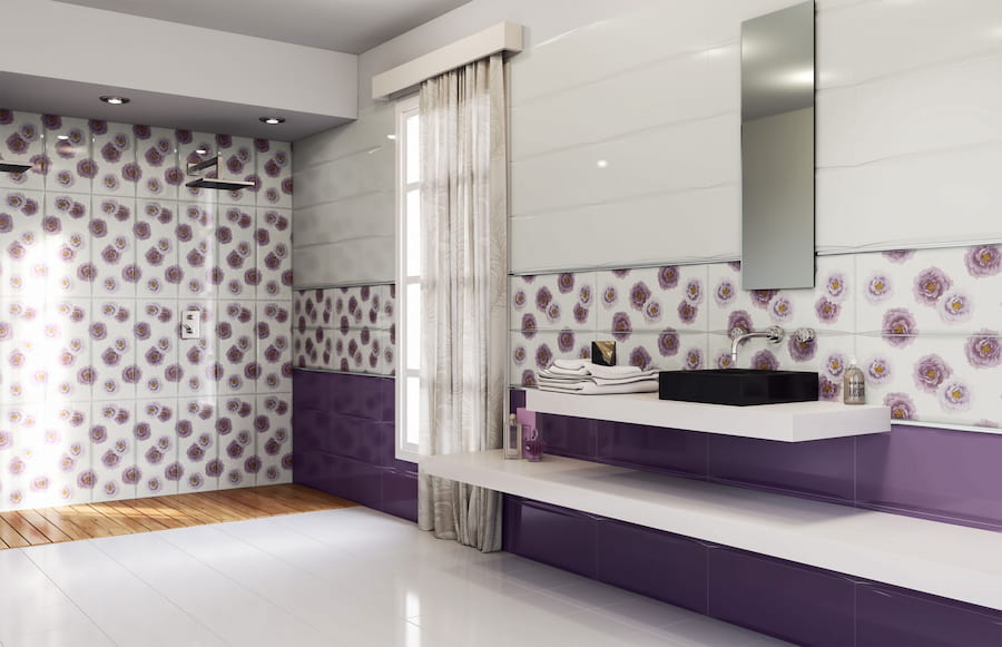 کاشی یزد (سرامیک) بوتانیک دانته رانا کارولینا رنگبندی طوسی بژ سفید