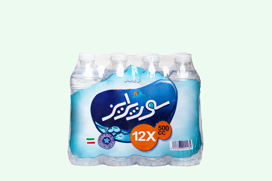 آب معدنی سورپرایز؛ بسته بندی پلاستیکی شیشه ای حجم ۰.۵ ۱.۵ لیتر