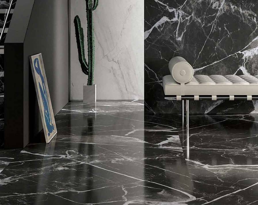 سرامیک کلکته مشکی (کاشی) رگه لعاب دار ابعاد (40*40 60*60 100*100)