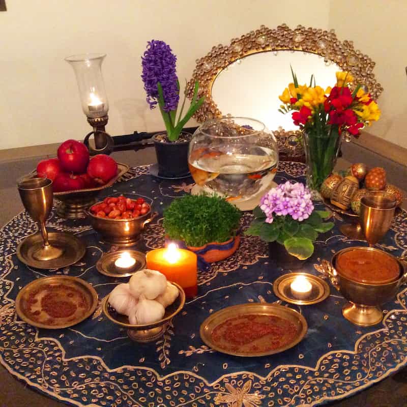 ظروف مسی هفت سین؛ 6 7 تکه مدل ساده طرح دار 2 شهر زنجان یزد