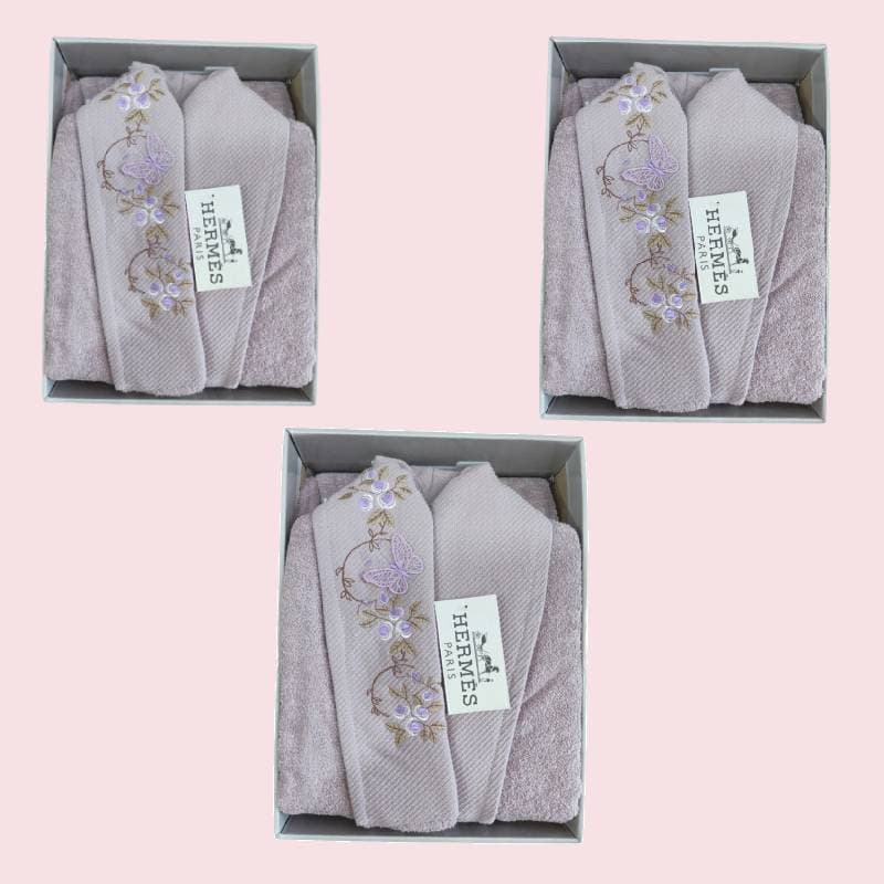 حوله تن پوش هرمس (پالتویی) نخ ابریشم دارای کمربند جیب