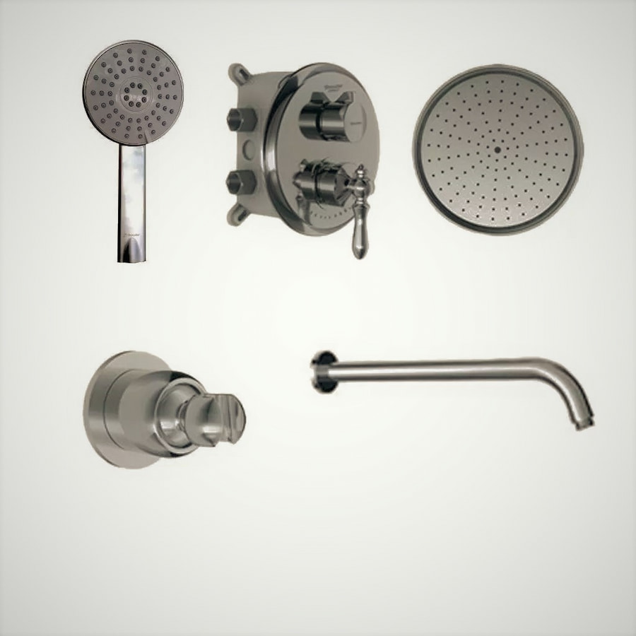 دوش توکار شودر؛ سقفی دیواری 2 رنگ طلایی نقره ای