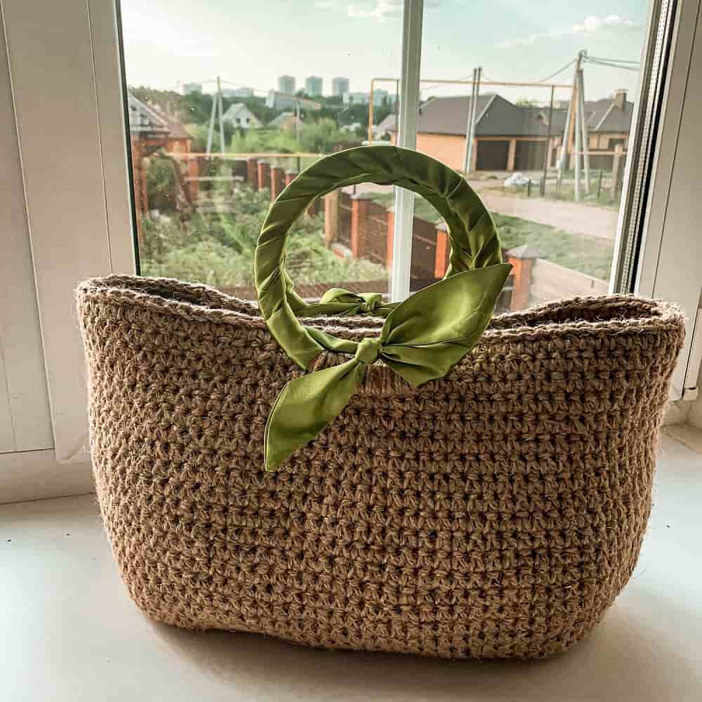 کیف کنفی؛ ساده گلدوزی شده الیاف طبیعی عمر طولانی مقاوم