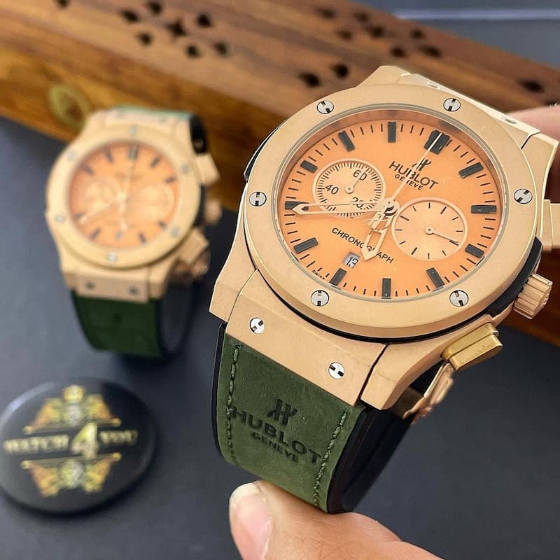 ساعت hublot اصل (مچی) طلا نقره ضد آب 2 طرح زنانه مردانه