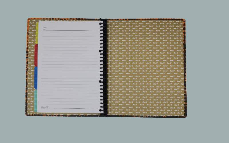 دفتر کلاسوری جلد سخت؛ ساده قفل دار مشکی قرمز ( 40 60 80 200 برگ)