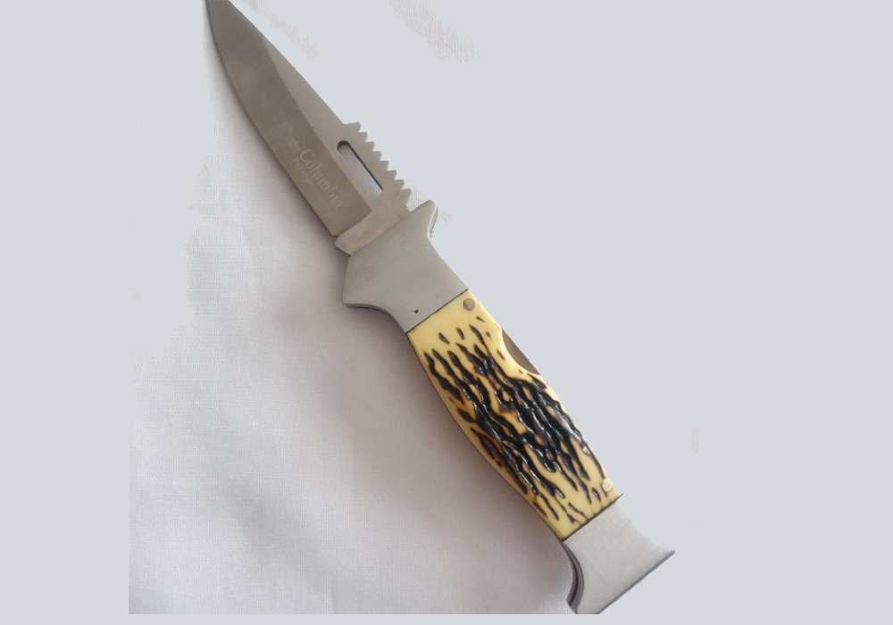 چاقو یو اس ا؛ شکاری میوه خوری پرتابی تیغه فولادی ضدزنگ مقاوم