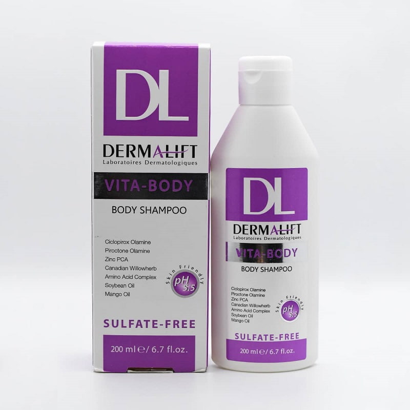 شوینده بدن درمالیفت؛ آبی بنفش مناسب پوست (خشک چرب معمولی)