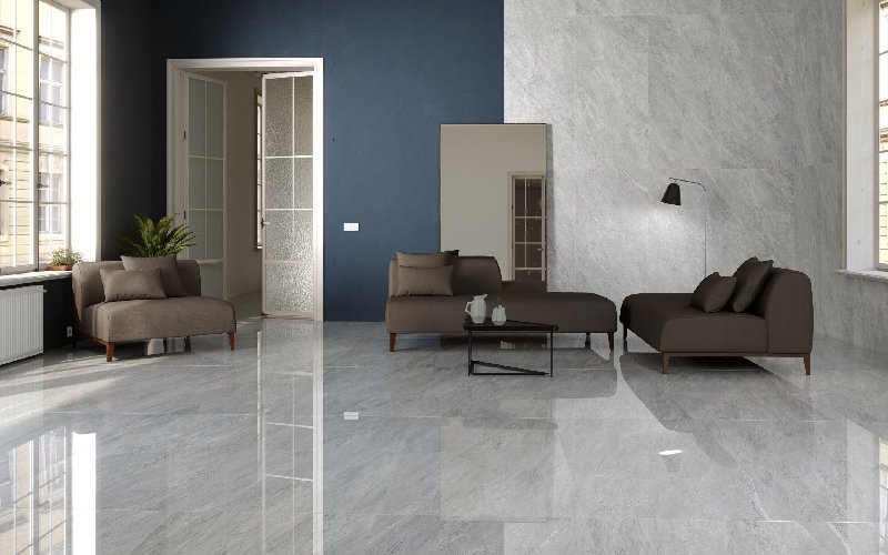 کاشی ارزان تبریز (سرامیک) پرسلان آجری موزائیکی 3 رنگ کرم طوسی آبی