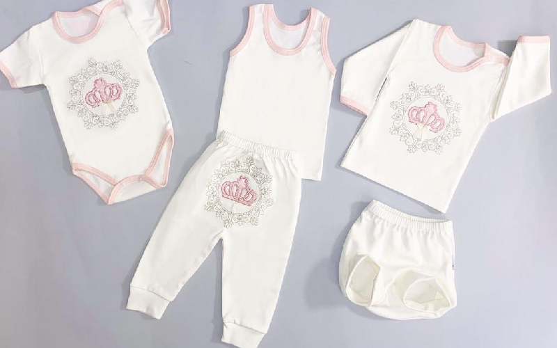 پوشاک سیسمونی نوزاد؛ پنبه نخ پیراهن شلوار محافظت پوست 1 ساله