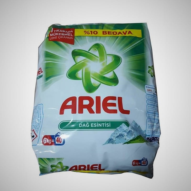 پودر لباسشویی ariel؛ لکه بر قوی آنزیم دار لباس سفید رنگی