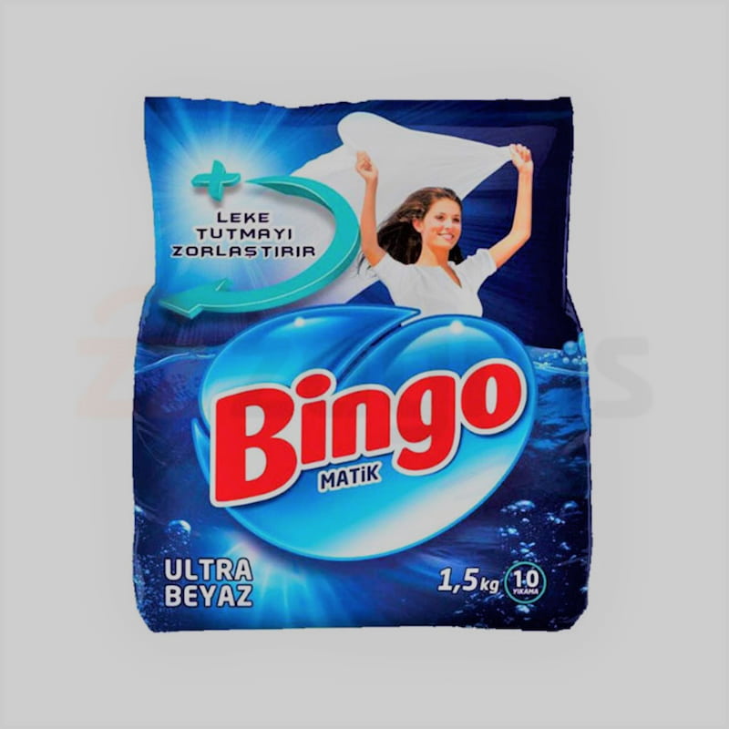 پودر لباسشویی بینگو؛ دستی ماشینی ضد لک سفید کننده 500 گرمی