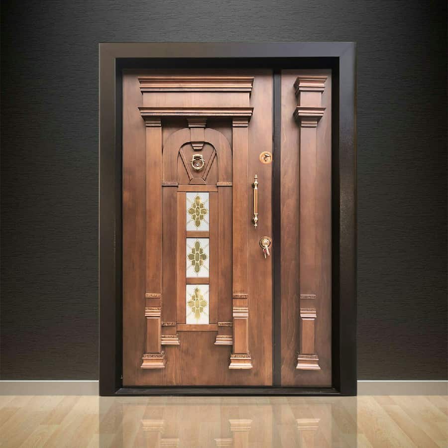 درب ضد سرقت یک ونیم لنگه؛ ام دی  اف رویه فلز مقاوم عایق صدا حرارت سرما