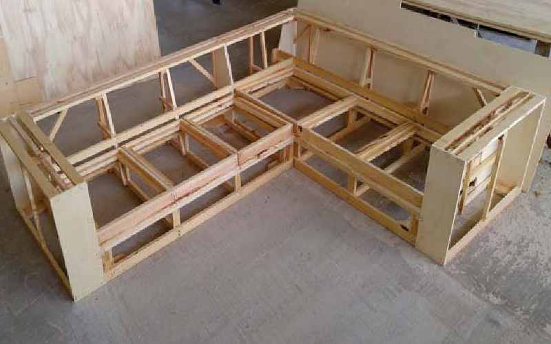 اسکلت خام مبلمان (کلاف) ساده سلطنتی چوب گردو راش مقاومت بالا