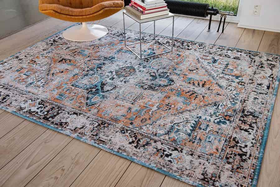 فرش 1500 شانه 9 متری؛ مدرن فانتزی 3 رنگ آبی قرمز گردویی - آراد برندینگ - گسترش تجارت مردمی