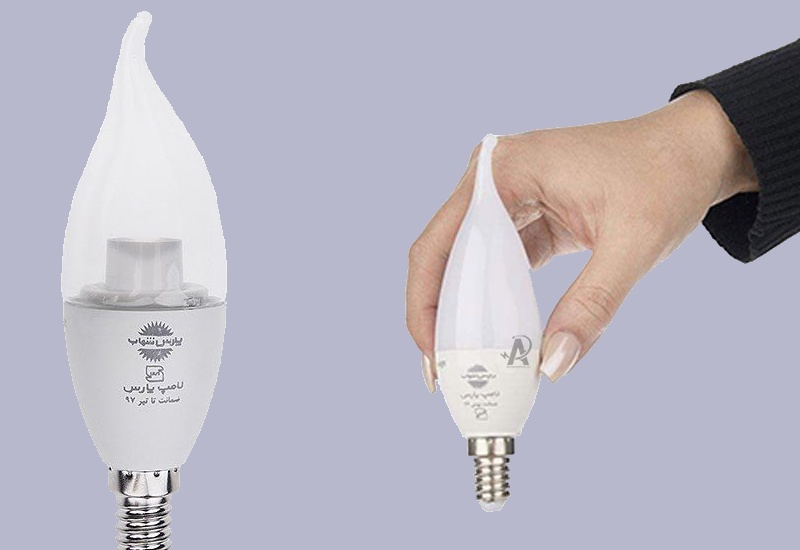 لامپ ال ای دی شمعی 7 وات پارس شهاب؛ آفتابی مهتابی رتبه انرژی A+