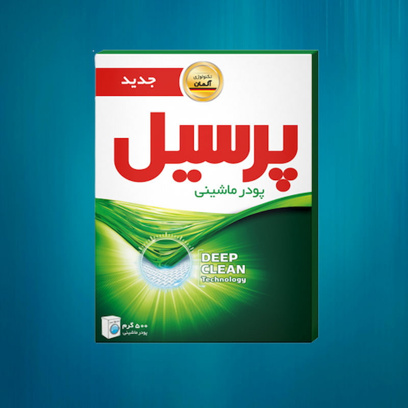 پودر لباسشویی پرسیل 500 گرمی؛ لکه بر چربی زدا قوی بدون رایحه