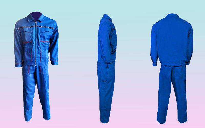 لباس کار اصفهان؛ سرهمی دوبنده دوتکه جنس پارچه کج راه ضخیم