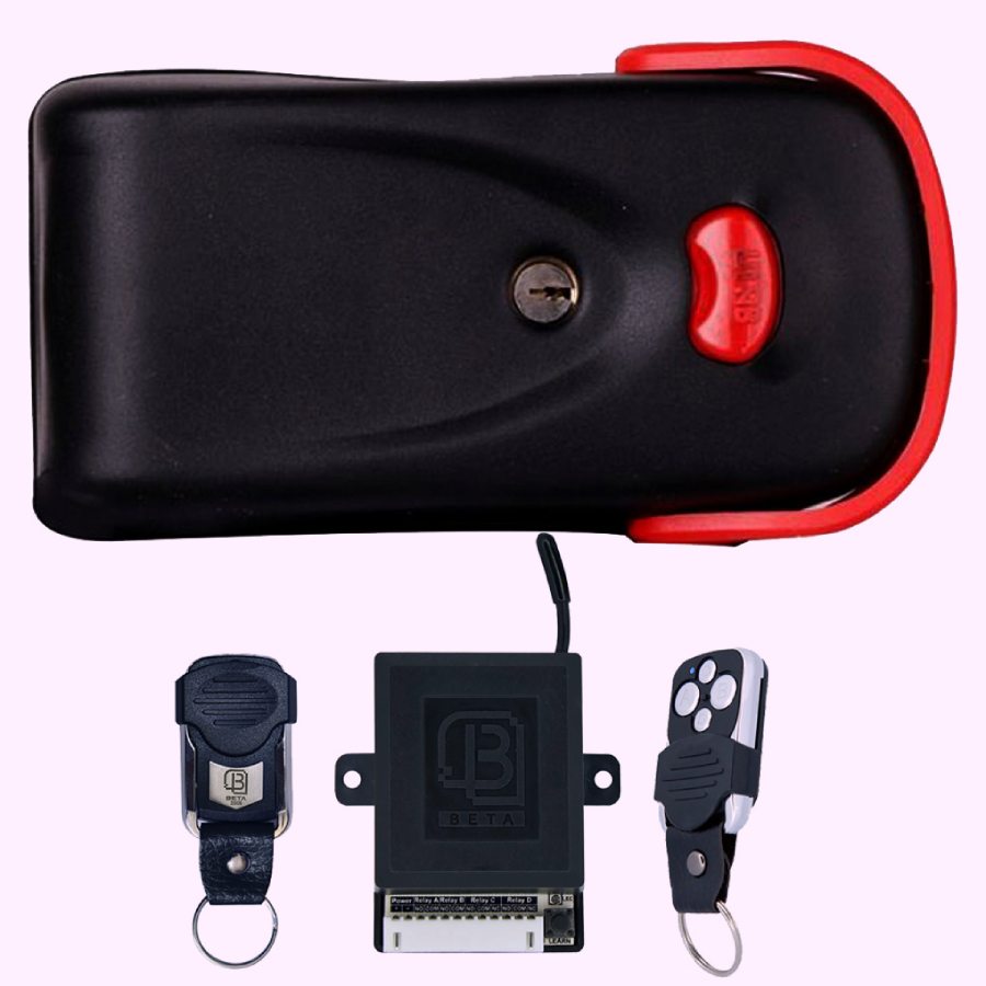 قفل درب حیاط برقی؛ ریموتی لاکپشتی طراحی حرفه ای نصب آسان ایمن