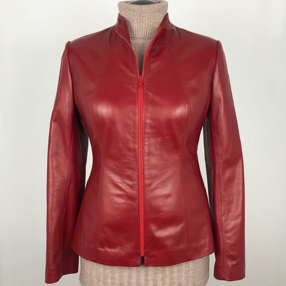 کاپشن چرم طبیعی زنانه؛ گوساله گوسفند 3 رنگ قهوه ای روشن مشکی