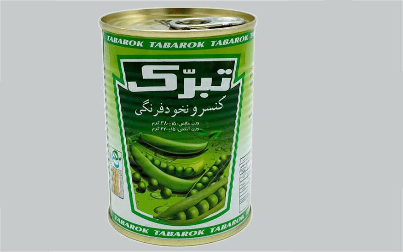 کنسرو نخود فرنگی تبرک؛ مناسب تهیه سالاد غذا وزن 380 گرم