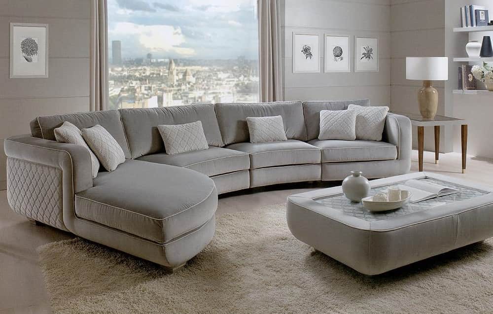 مبل ال شیراز؛ چوب راش روس پارچه مخمل بوگاتی نشیمن 7 6 نفره