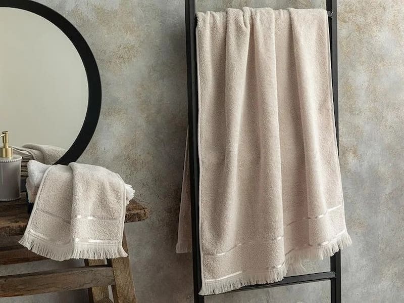 حوله انگلیش هوم؛ دستی استخری تن پوش نخ پنبه بادوام Towel