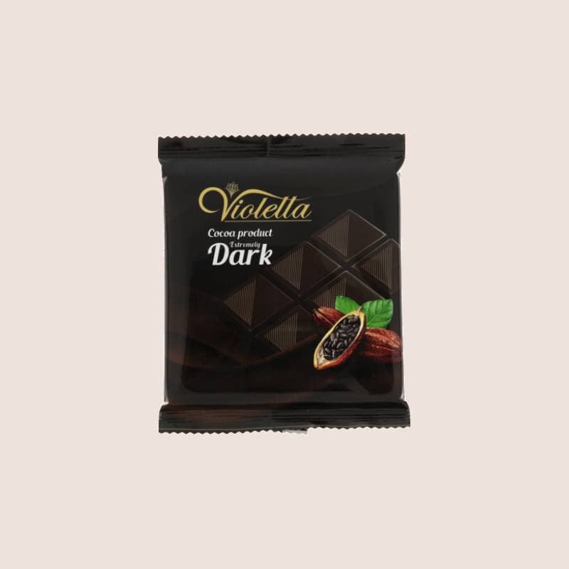 شکلات ویولتا تلخ؛ تخته ای دو سر پیچ تنظیم قند خون Dark Chocolate