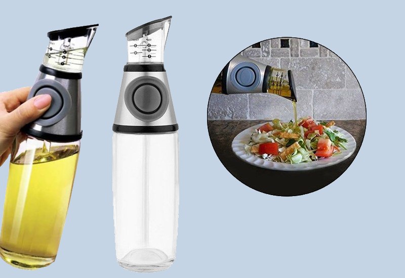 بطری روغن ریز پمپی؛ بدنه شیشه ای پمپ مکش مناسب انواع مایعات