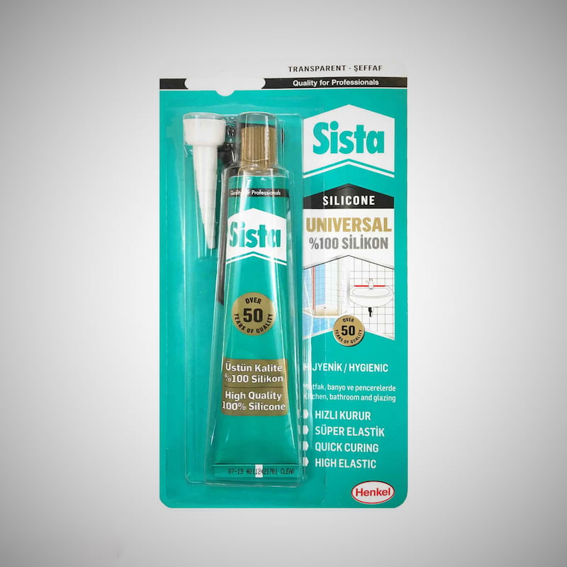 چسب سیلیکون سیستا؛ قرمز سفید مشکی مناسب شیشه کاشی سرامیک