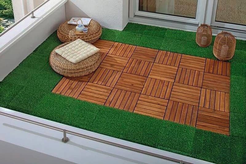 چمن مصنوعی متر مربع؛ تزئینی موکتی نواری تک 2 بافت جنس پلاستیکی