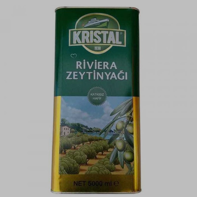 روغن زیتون 5 لیتری kirsal؛ حاوی ویتامین امگا 3 بسته بندی شیشه ای حلبی