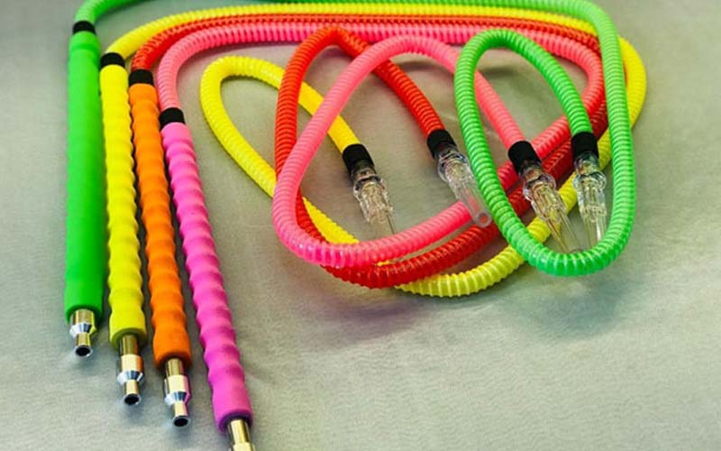 شیلنگ یکبار مصرف قلیان؛ پلاستیکی درجه یک دارای رنگ بندی متنوع