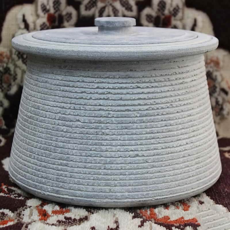 دیگ سنگی قم؛ درب دار بدون درب اندازه (1 4 6 10) نفره