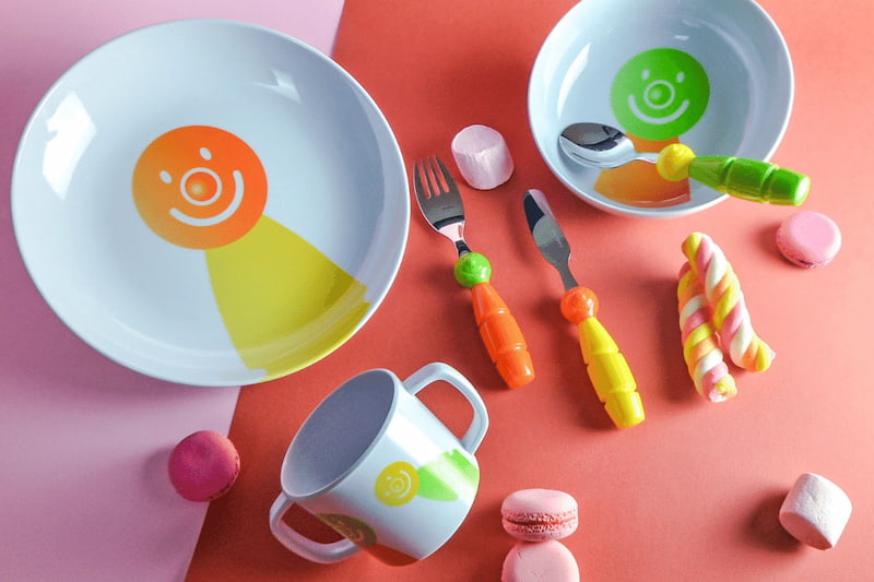 ظرف غذای کودک ملامین؛ فانتزی سبک شامل بشقاب کاسه لیوان