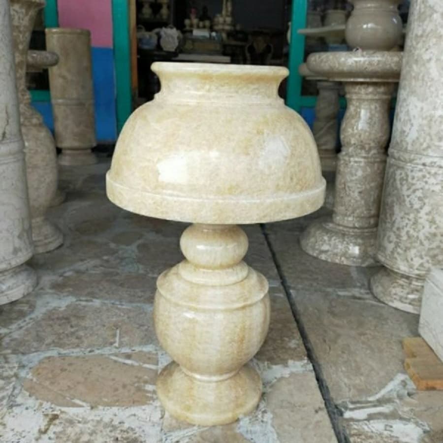 آباژور سنگ مرمر؛ گوی ایستاده نیمه ایستاده 4 رنگ (پرتقالی صورتی آتشین آبی)