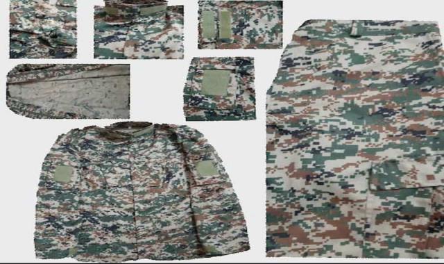 لباس بسیجی کامپیوتری؛ پیراهن شلوار نخی 2 رنگ سبز خاکی دارای کمربند