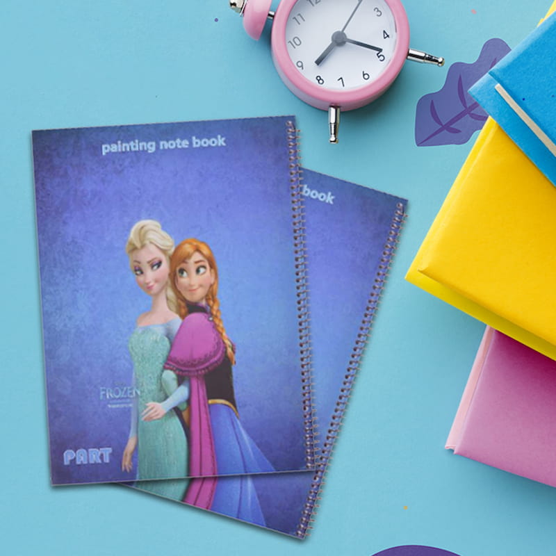 دفتر نقاشی سیمی 40 برگ (لوازم التحریر) فانتزی عروسکی کارتونی سایز A B